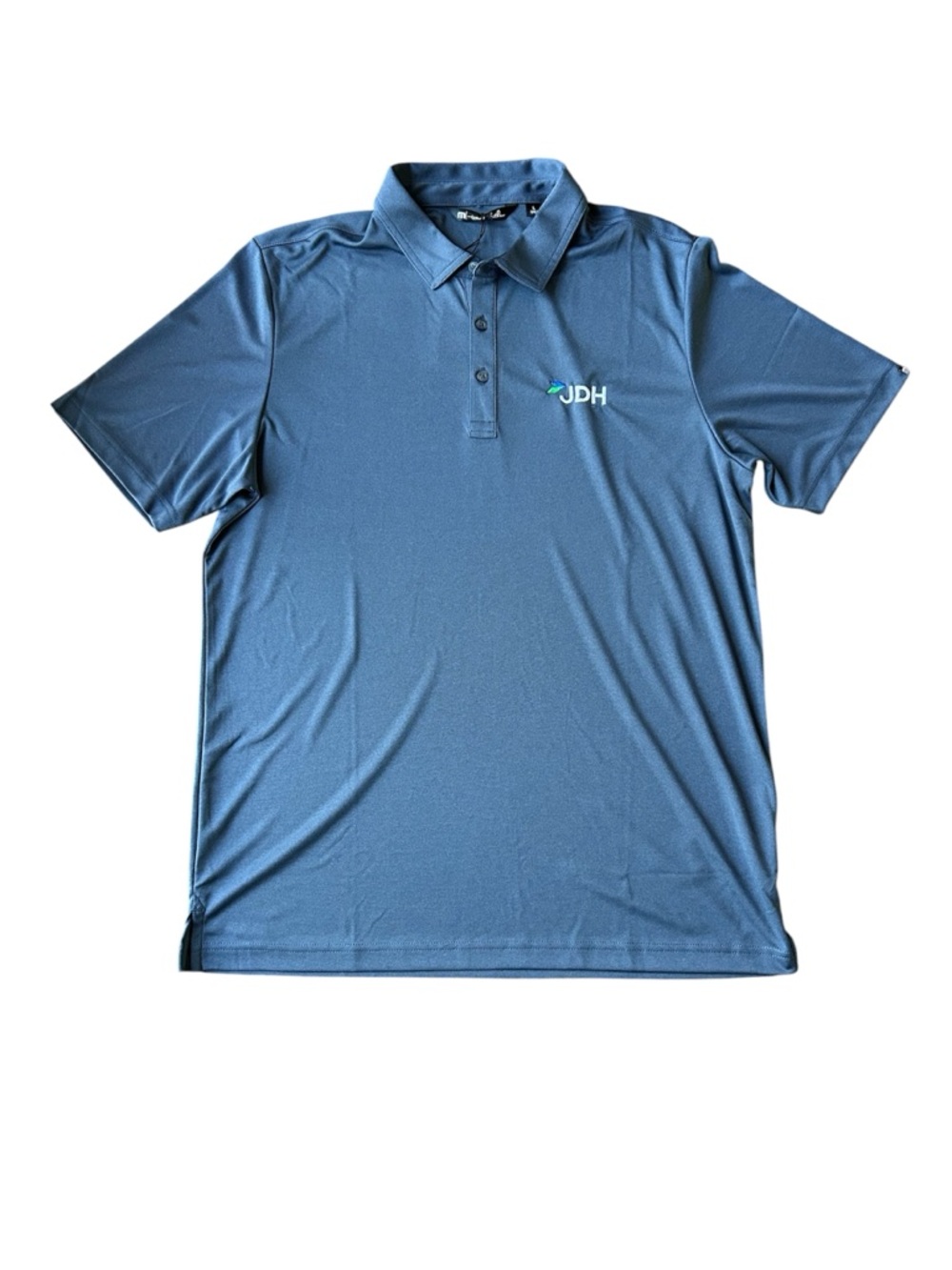 Travis Mathew Slate Blue Performance Polo with JDH Logo